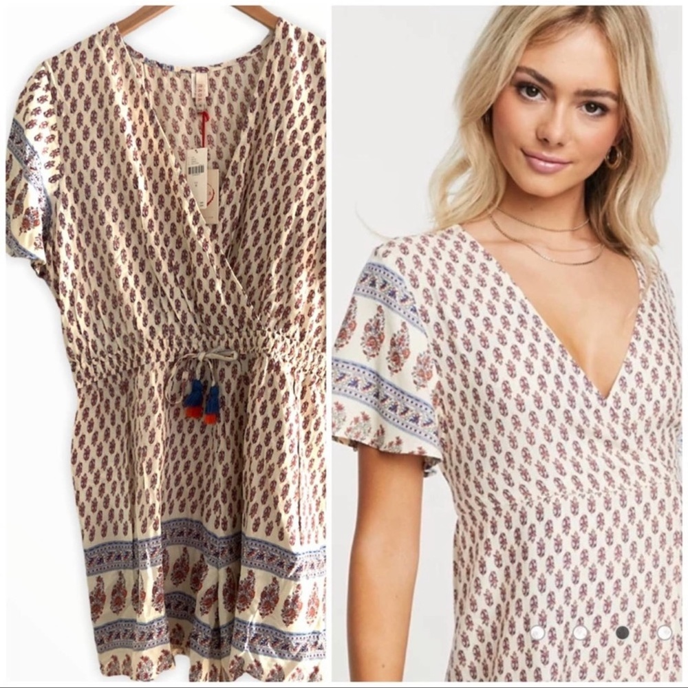 Anthropologie Raga Romper Floral Medium
